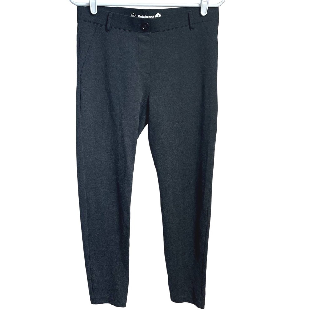 Betabrand Women's Gray Dress Pant Yoga Pants Size MP Casual‎ Trousers